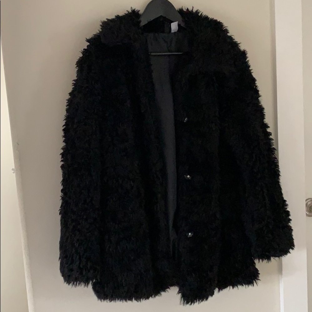 Black fur jacket